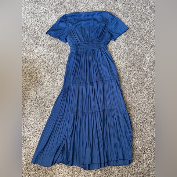 Joie Deep Blue Pleated Maxi Dress - Picture 2 of 6